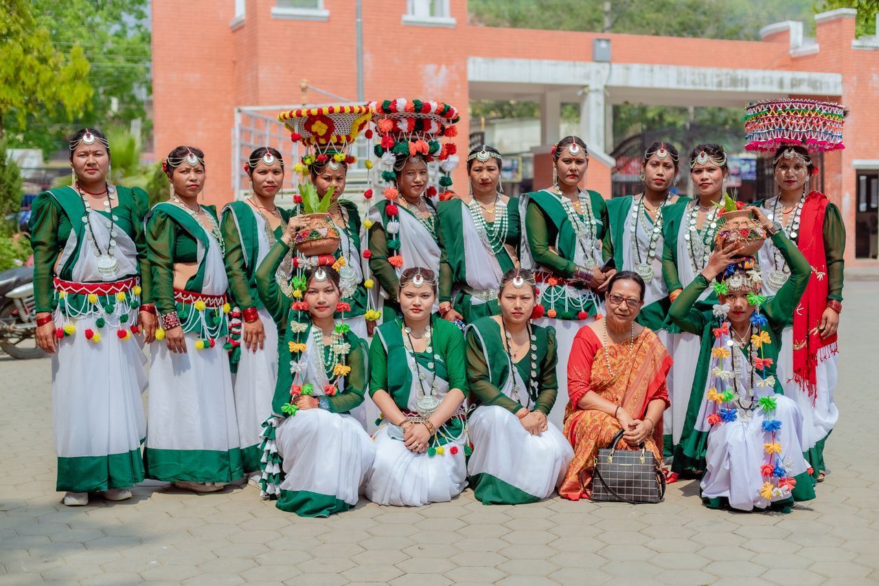Mastering the First Impression: Your intriguing post title goes here Group of women in traditional attire celebrating a cultural festival in Butwal, Nepal.